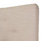 Hannah Platform Bed - Mid-Century Modern Beige Linen