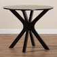 Kenji Dining Table Modern and Contemporary Dark Brown Finished 35-Inch Wide Round Wood