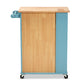 Liona Kitchen Storage Cart Modern Sky Blue Finished Wood with Ample Storage Space and Versatile Design for Your Home