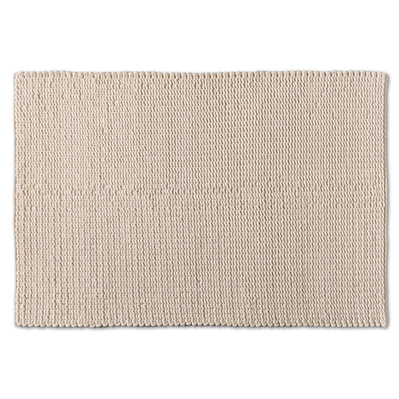 Alvero Area Rug Modern Ivory Handwoven Wool Blend for Stylish Home Décor