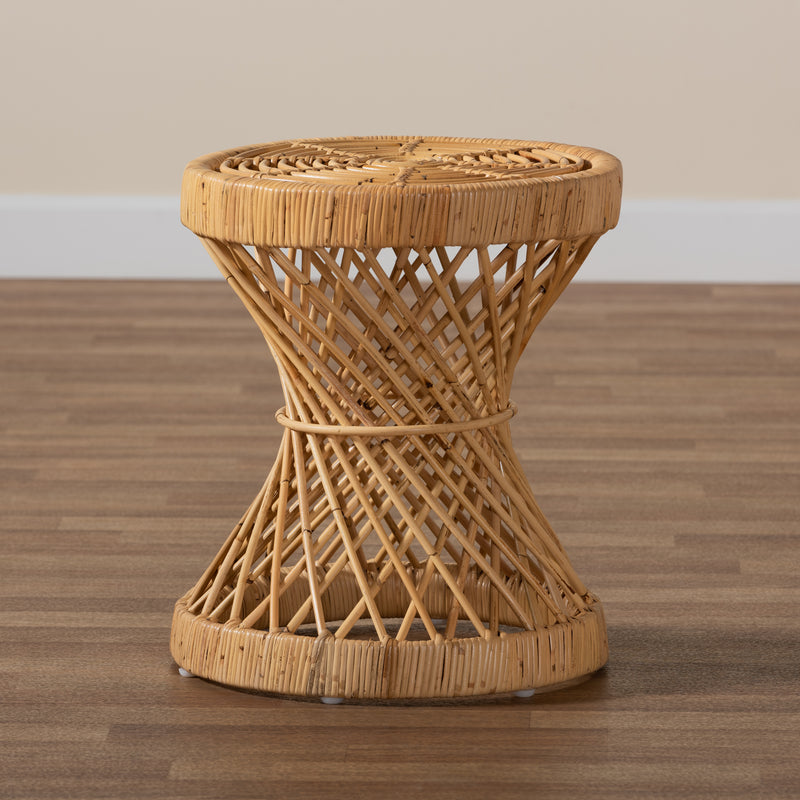 Seville Rattan End Table - Modern Contemporary Design with Natural Finish for Stylish Living Room Decor