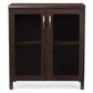 Sintra Modern Contemporary Sideboard Dark Brown Storage Cabinet with Glass Doors for Stylish Home Organization