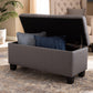 Fera Ottoman Modern and Contemporary Beige Fabric Upholstered Storage