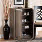 Langston Shoe Cabinet - Modern Weathered Oak 2-Door Storage Solution for Shoes and Accessories