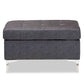 Riley Ottoman Modern Grey Fabric Upholstered Footrest and Accent Piece for Living Room or Bedroom