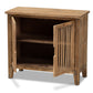 Clement Accent Storage Cabinet Rustic Medium Oak 2-Door Wood Spindle Design for Stylish Home Organization