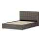 Rene Platform Bed - Modern and Contemporary Grey Fabric 4-Drawer Storage