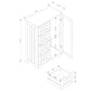 Bauer Bathroom Storage Cabinet Modern White Finished Wood 4-Drawer Organizer for Stylish Home Décor