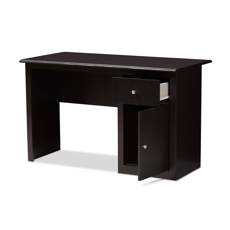 Belora Modern Wenge Brown Desk - Contemporary Home Office Furniture with Sleek Design and Ample Workspace