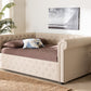 Mabelle Daybed - Modern and Contemporary Beige Fabric Upholstered