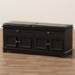 Mason Shoe Storage Bench - Modern Dark Brown Wood with 2 Drawers for Organized Footwear and Stylish Entryway Decor