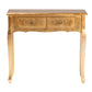 Newton Console Table Classic and Traditional Gold Finished Wood 2-Drawer