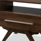 Ashfield Mid-Century Modern Nightstand Walnut Brown Wood with Storage Drawer and Stylish Design