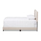 Cassandra Bed - Modern and Contemporary Light Beige Fabric Upholstered