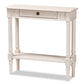 Ariella Console Table Country Cottage Farmhouse Style with 1 Drawer in White Finish