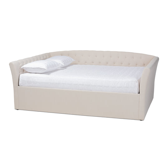 Delora Daybed - Modern and Contemporary Beige Fabric Upholstered