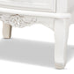 Gabrielle End Table Traditional French Country Design with White Finish and 3 Drawers