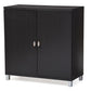 Marcy Sideboard Cabinet Modern and Contemporary Dark Brown Wood Entryway Handbags or School Bags Storage