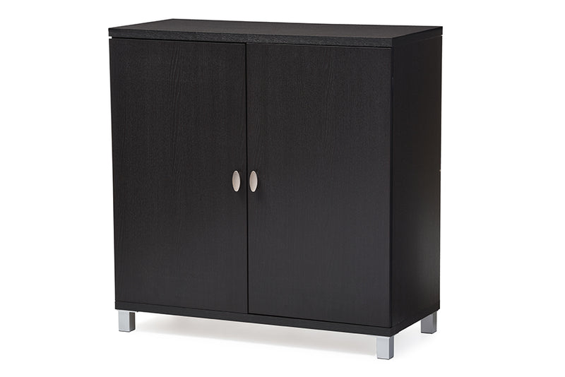 Marcy Sideboard Cabinet Modern and Contemporary Dark Brown Wood Entryway Handbags or School Bags Storage