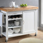 Denver Kitchen Cart White Modern Design with Storage and Wheels for Easy Mobility