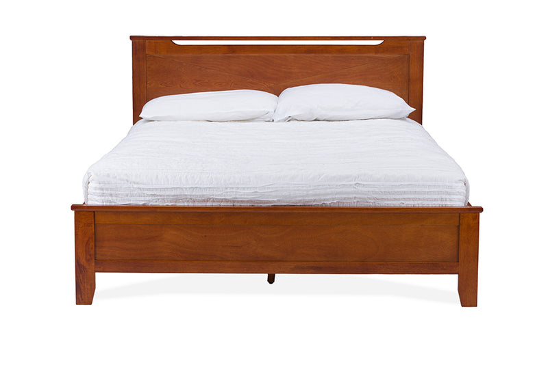 Demitasse Contemporary Twin-Size Bed in Brown Wood - Stylish Modern Design for Cozy Bedrooms