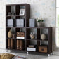 Sunna Modern Cube Shelving Unit in Dark Brown - Stylish Storage for Home or Office, Contemporary Design, Versatile Display, Space-Saving Furniture