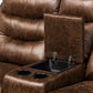 Beasley Reclining Loveseat - Modern Distressed Brown Faux Leather 2-Seater Sofa for Living Room Comfort and Style