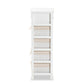 Madelia Storage Unit Modern White Finished Wood with 1 Drawer for Organized Living and Stylish Home Décor