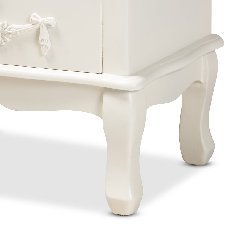 Callen 5-Drawer Chest Classic White Finished Wood Storage Furniture for Bedroom or Living Room