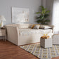 Delora Daybed - Modern and Contemporary Beige Fabric Upholstered