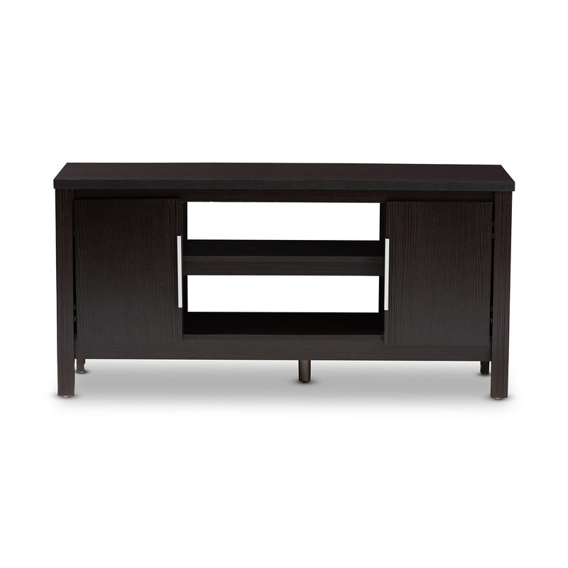 Marley TV Stand Modern Contemporary Wenge Brown Finish for Stylish Living Room Storage and Entertainment Solutions