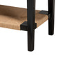 Freya Console Table Modern Bohemian Design Black Finished Bayur Wood with 1 Drawer for Stylish Storage