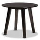 Rava Dining Set Modern and Contemporary Dark Brown Finished Wood 5-Piece