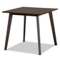 Britte Mid-Century Modern Square Wood Dining Table in Dark Oak Brown, Stylish and Durable Furniture for Dining Room or Kitchen