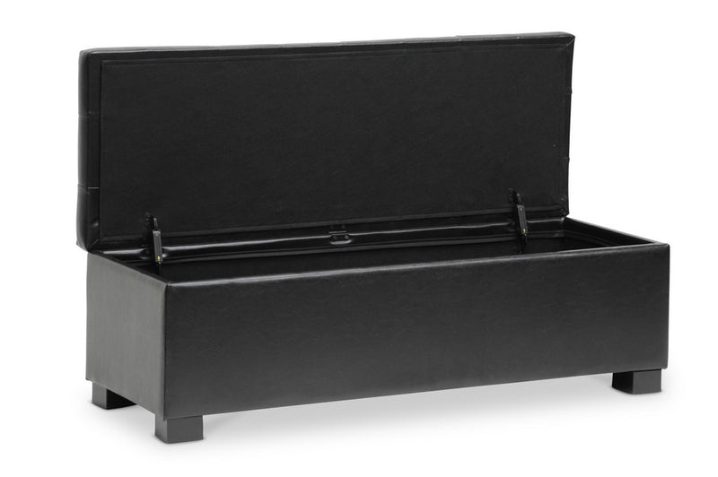 Roanoke Ottoman Contemporary Black