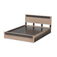 Jamie Queen Size Storage Platform Bed - Modern Two-Tone Oak and Grey Wood with 2 Drawers for Enhanced Organization and Style