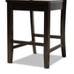 Caron Counter Stool Set Modern and Contemporary Transitional Dark Brown Finished Wood 2-Piece