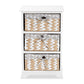 Rianne Storage Unit Modern White Finished Wood with 3 Baskets for Organized Living and Stylish Home Décor