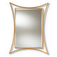 Melia Accent Wall Mirror Modern Rectangular Design with Antique Gold Finish for Home Decor