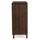 Sintra Modern Contemporary Sideboard Dark Brown Storage Cabinet with Glass Doors for Stylish Home Organization