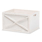 Parra Storage Crate Set Modern Farmhouse Whitewashed Wood 3-Piece Organizer Bins for Home Décor and Storage Solutions