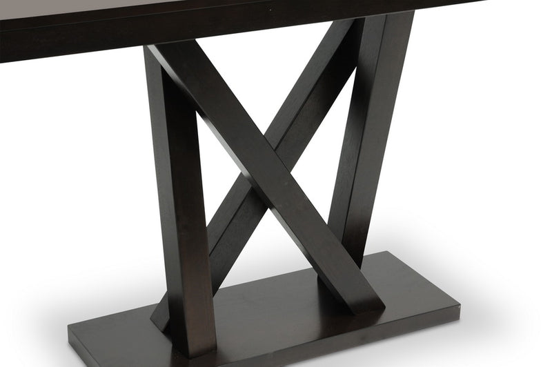 Everdon Modern Sofa Table in Dark Brown - Stylish Living Room Furniture, Contemporary Design, Versatile Accent Table