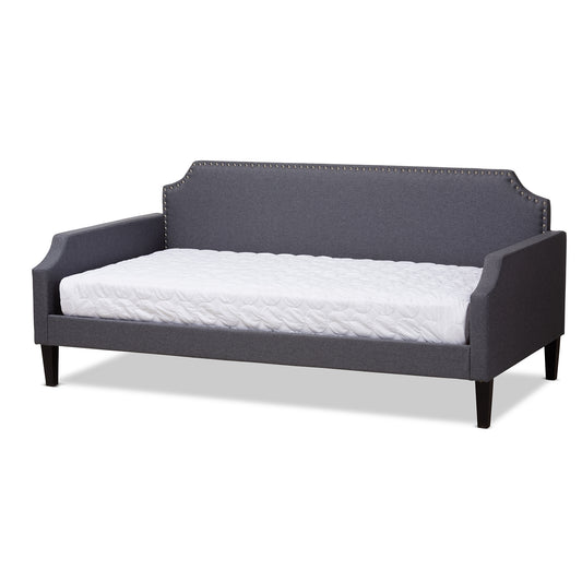 Walden Twin Size Sofa Daybed in Modern Grey Fabric Upholstery for Versatile Living Spaces