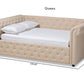 Mabelle Daybed - Modern and Contemporary Beige Fabric Upholstered