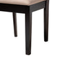 Ellie Dining Set Modern 5-Piece Collection in Beige Fabric and Dark Brown Finished Wood for Chic Dining Rooms