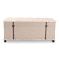 Kyra Ottoman Modern and Contemporary Beige Fabric Upholstered Storage Trunk