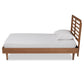 Delia Twin Size Platform Bed - Mid-Century Modern Walnut Brown Wood, Stylish and Durable Bedroom Furniture