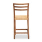 Arthur Counter Stool - Mid-Century Modern Walnut Brown Mahogany with Natural Rattan Seat