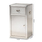 Serge Accent Storage Cabinet French Industrial Silver Metal 1-Door Design for Stylish Home Organization