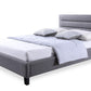 Hillary Bed Frame - Modern and Contemporary Grey Fabric Upholstered Platform Base